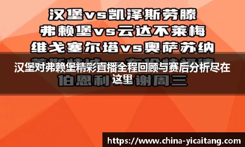 汉堡对弗赖堡精彩直播全程回顾与赛后分析尽在这里